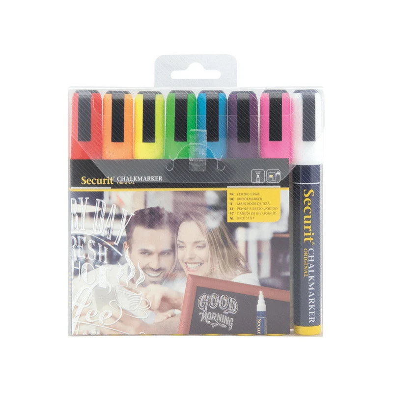 Securit® Kreidemarker, 2-6mm, 8er-Set, Farbig