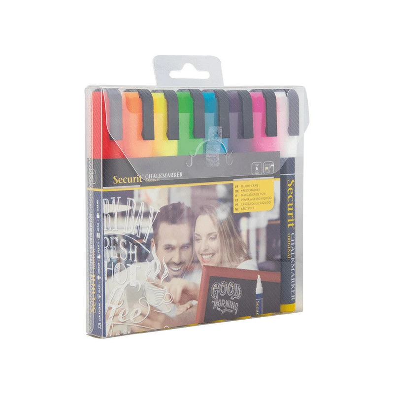 Securit® Kreidemarker, 2-6mm, 8er-Set, Farbig