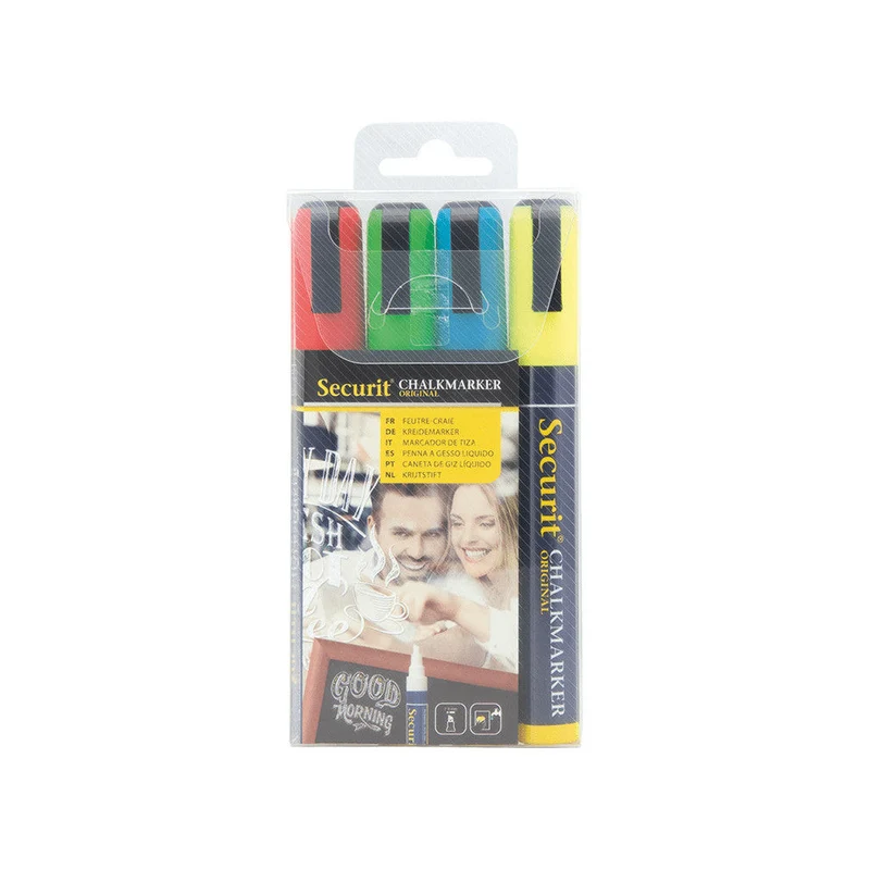Securit® Kreidemarker, 2-6mm, 4er-Set, Farbig