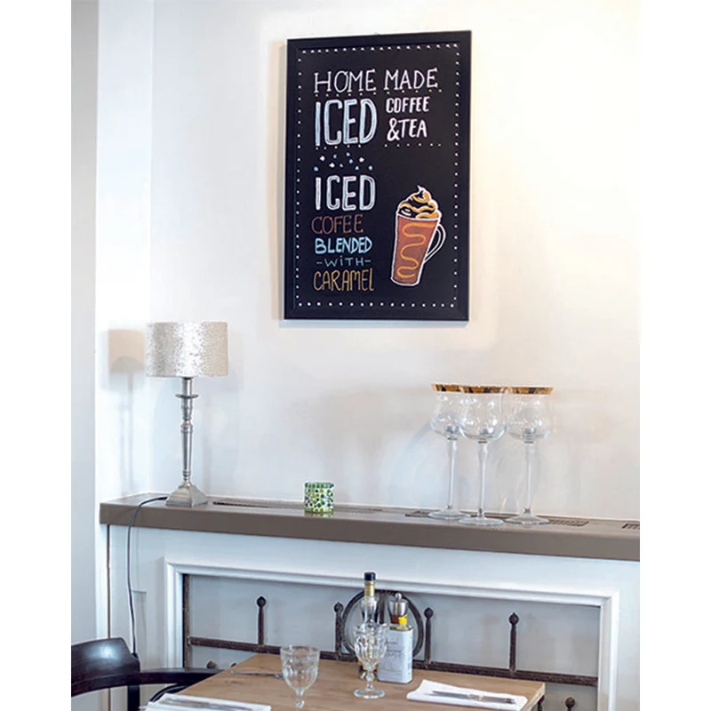 Securit® Kreidetafel mit Holzrahmen, Budget, Schwarz, 60x80cm