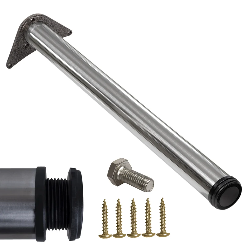 Tischbeine höhenverstellbar aus Edelstahl mit 60mm Durchmesser