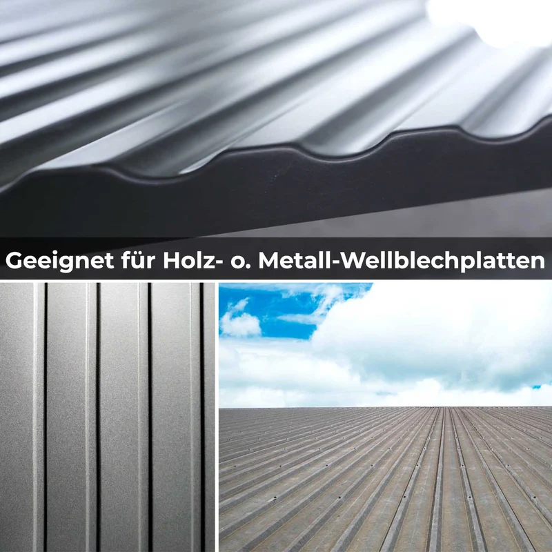 100x Spenglerschrauben Edelstahl VA V2A mit Dichtscheibe, inkl. 1x Bit