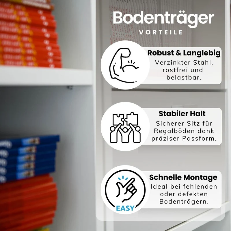50x Regalbodenträger Regalhalterung verzinkter Stahl