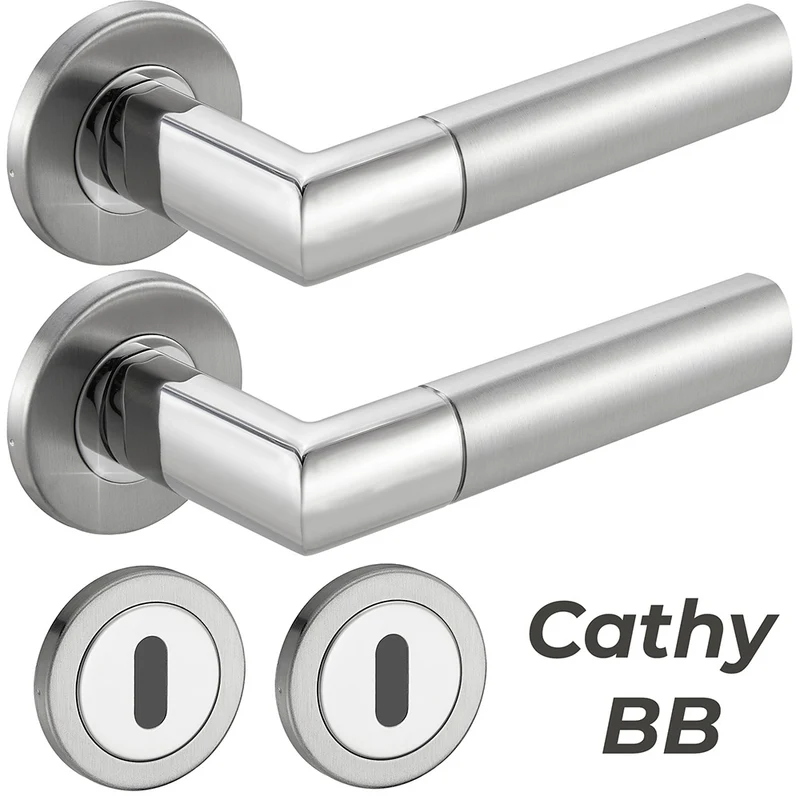 Edelstahl Standard Türgriff für Haustür, Zimmertür, Badezimmertür CATHY