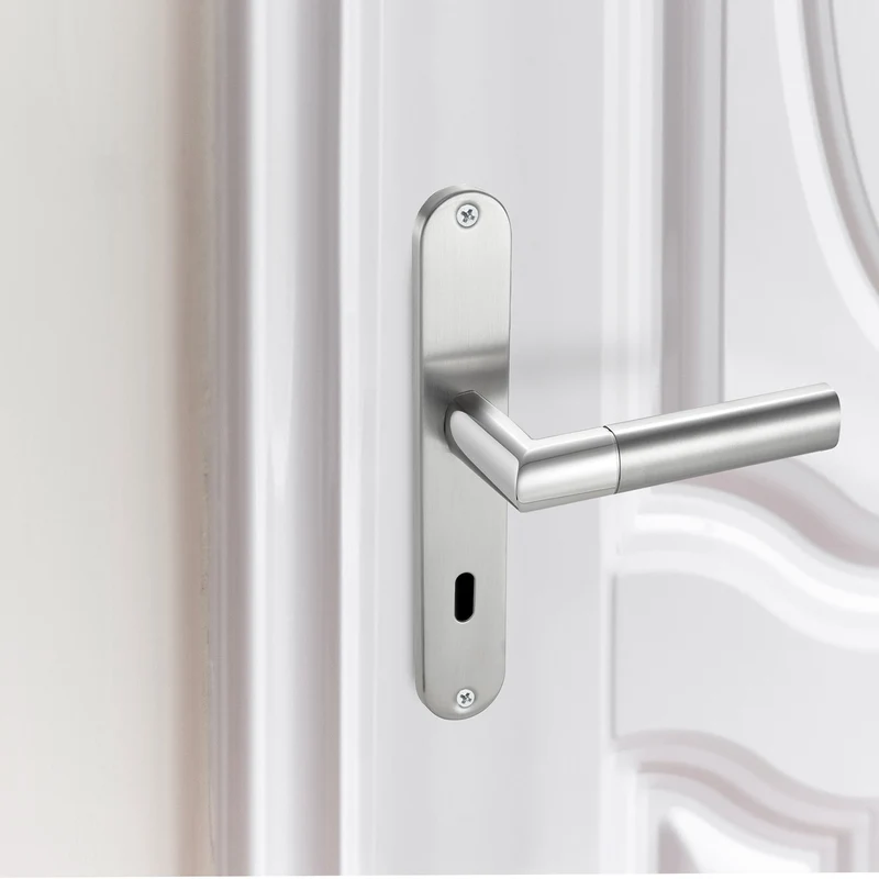 Edelstahl Standard Türgriff Langschild | für WC-, Eingangs- & Haustüren 235x40mm CATHY
