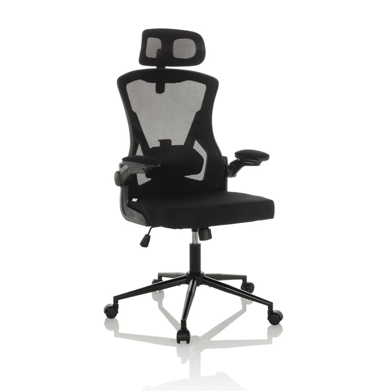 B-Ware hjh OFFICE Chefsessel ARIGANO Bürostuhl mit Wippmechanik und Kopfstütze schwarz