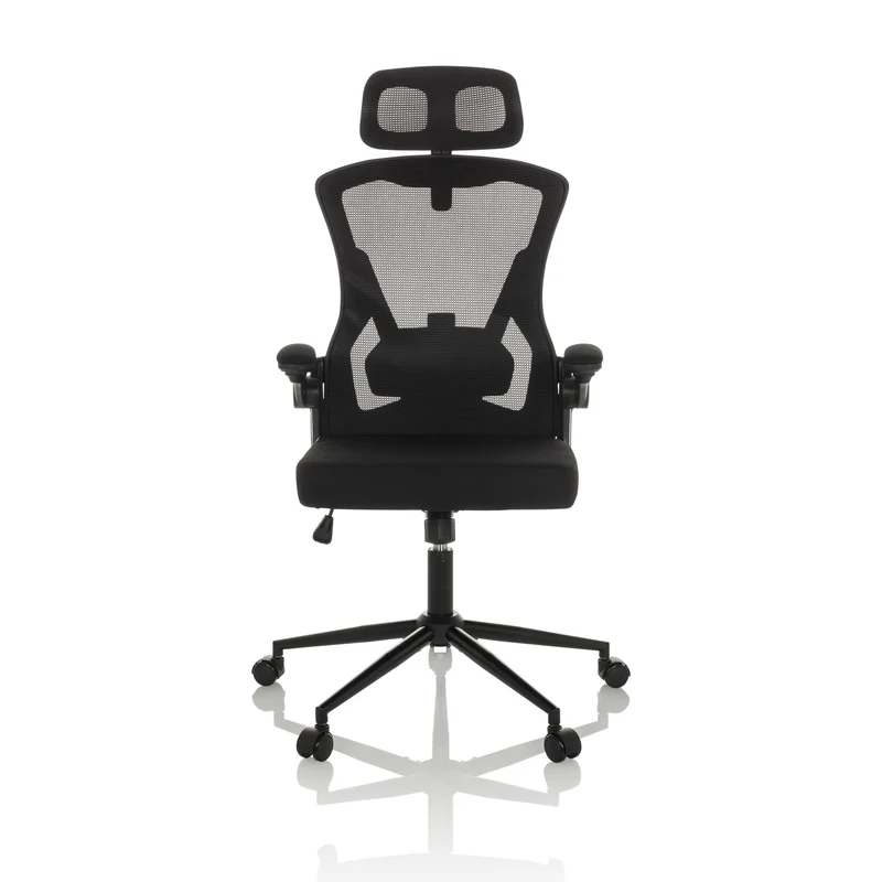 B-Ware hjh OFFICE Chefsessel ARIGANO Bürostuhl mit Wippmechanik und Kopfstütze schwarz