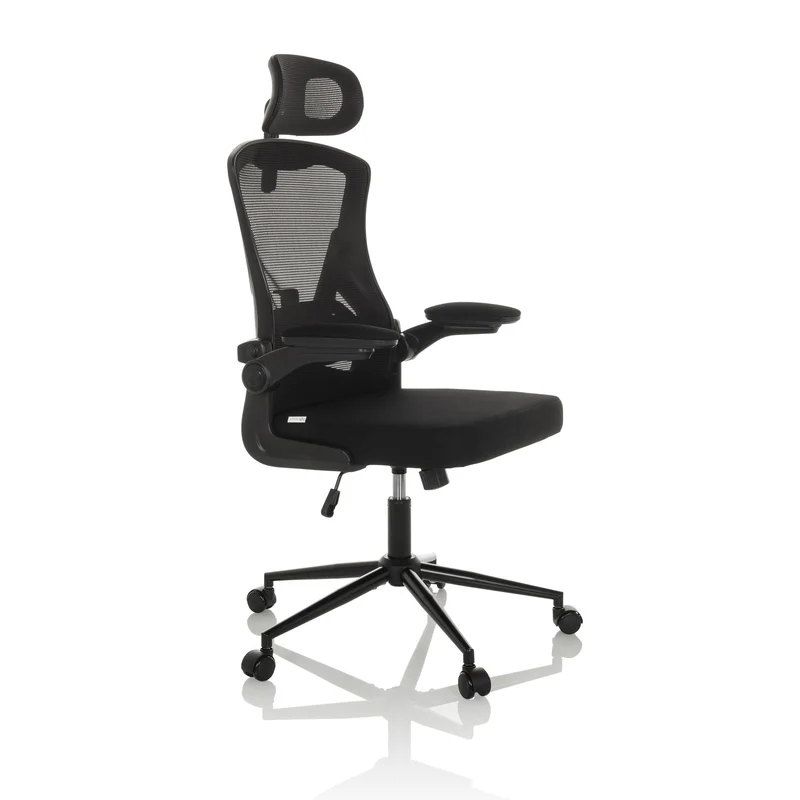 B-Ware hjh OFFICE Chefsessel ARIGANO Bürostuhl mit Wippmechanik und Kopfstütze schwarz