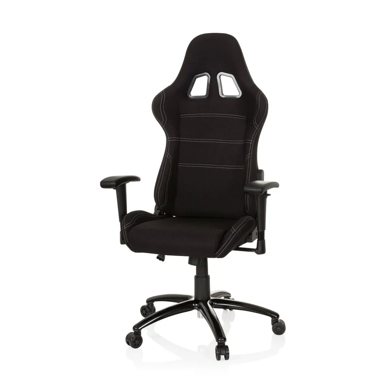 B-Ware hjh OFFICE Gaming Stuhl Bürostuhl GAME FORCE Computerstuhl Stuhl Stoff schwarz