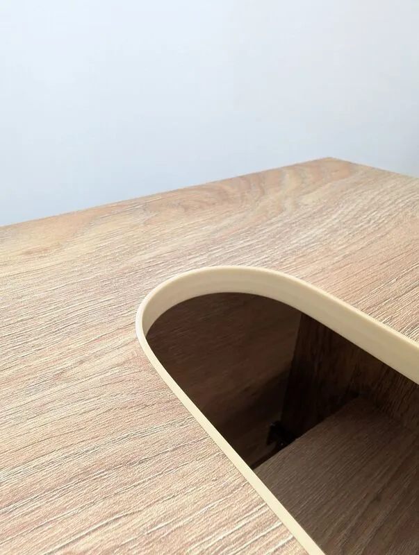 B-Ware Waschtischunterschrank Walnuss-Dekor 60,2x38,5x56cm Badschrank Stauraum 2 Türen