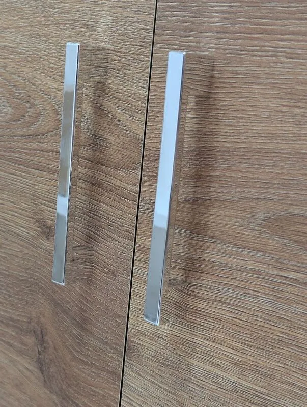 B-Ware Waschtischunterschrank Walnuss-Dekor 60,2x38,5x56cm Badschrank Stauraum 2 Türen