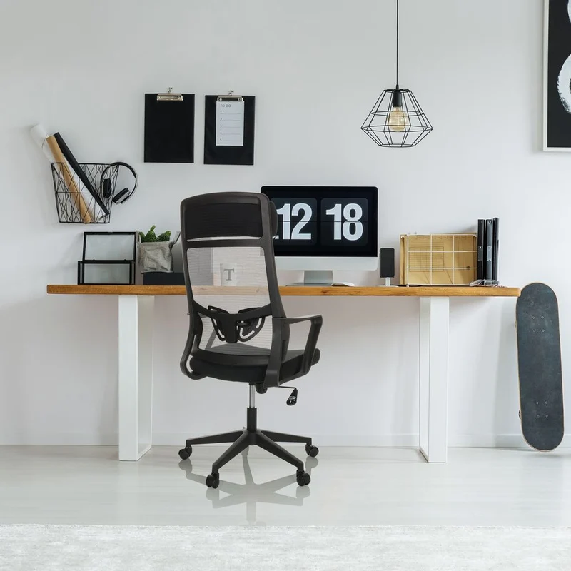 B-Ware hjh OFFICE Bürostuhl NEKEO Drehstuhl mit Netzstoff schwarz ergonomisch