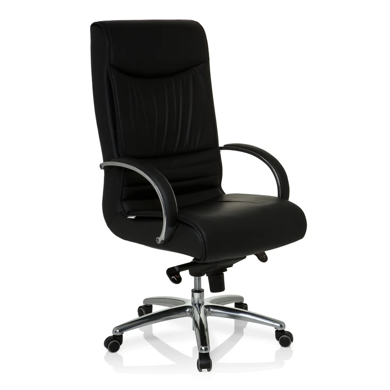 B-Ware hjh OFFICE Chefsessel XXL F 400 Leder schwarz Ergonomischer Bürostuhl 150kg