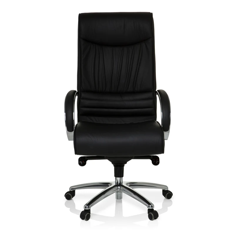 B-Ware hjh OFFICE Chefsessel XXL F 400 Leder schwarz Ergonomischer Bürostuhl 150kg