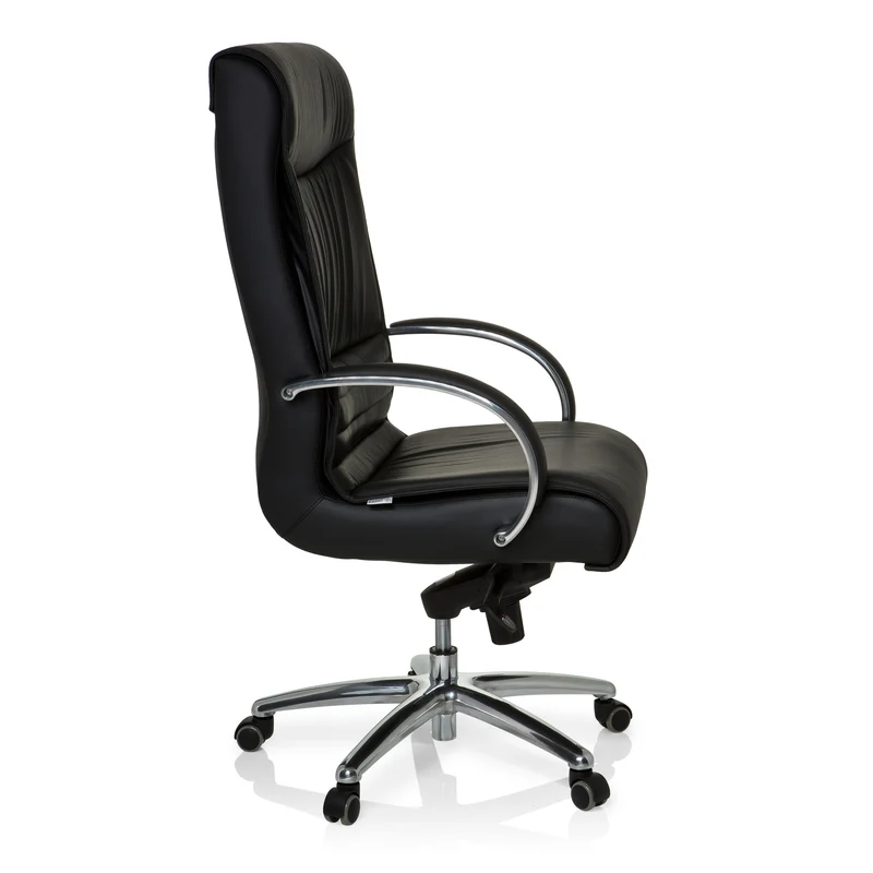 B-Ware hjh OFFICE Chefsessel XXL F 400 Leder schwarz Ergonomischer Bürostuhl 150kg