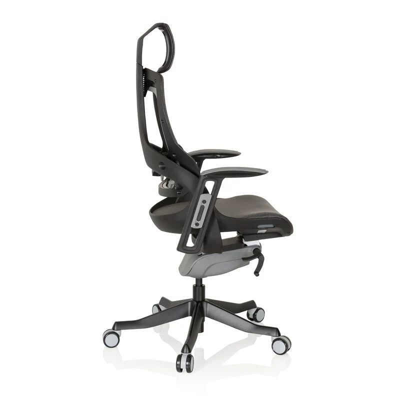 B-Ware hjh OFFICE Bürostuhl SPEKTRE BLACK Netzstoff Armlehnen höhenverstellbar grau