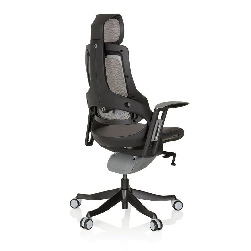 B-Ware hjh OFFICE Bürostuhl SPEKTRE BLACK Netzstoff Armlehnen höhenverstellbar grau