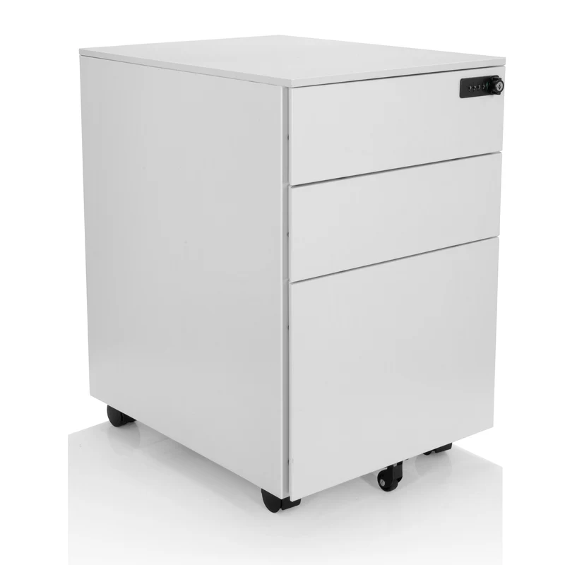 B-Ware hjh OFFICE Rollcontainer COLOR OS I Schubladencontainer weiß mit Zahlenschloss