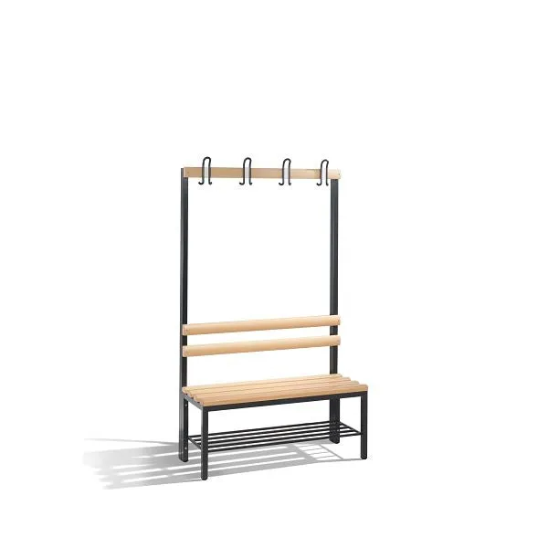 Garderobenbank einseitig Basic | mit Schuhrost | H1650xT400mm