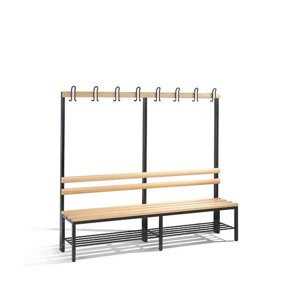 Garderobenbank einseitig Basic | mit Schuhrost | H1650xT400mm