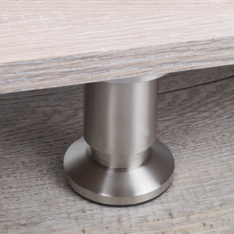 Möbelfüße Metall Edelstahl Optik Füße verstellbar & belastbar bis 250kg