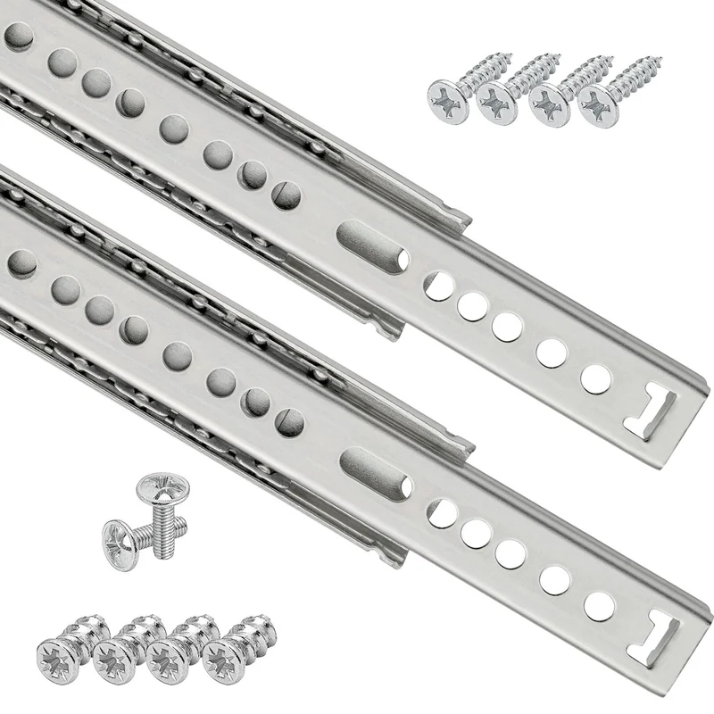 Schubladenschienen Stahl Teilauszug 27mm Nut 1 Paar Schubladenauszug