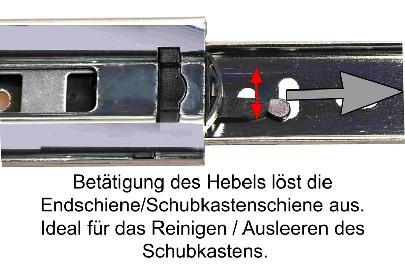 Schubladenschienen Teilauszug 27mm Nut Schienen mit Schrauben 1 Paar