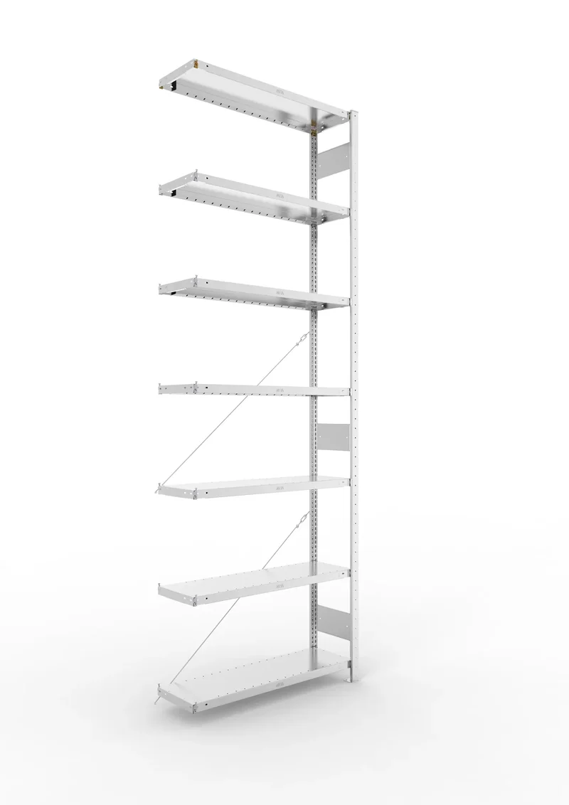 Fachbodenregal META Clip Anbauregal – 230 kg Fachlast