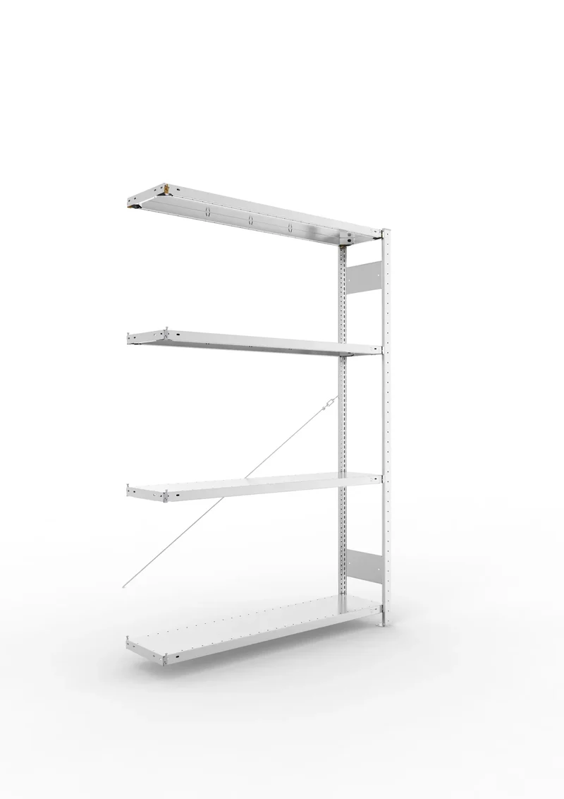 Fachbodenregal META Clip Anbauregal – 230 kg Fachlast