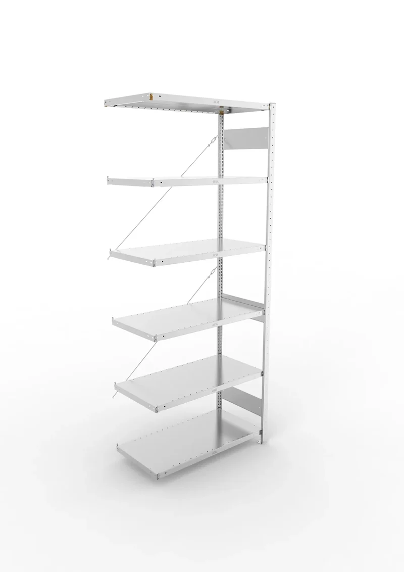 Fachbodenregal META Clip Anbauregal – 230 kg Fachlast