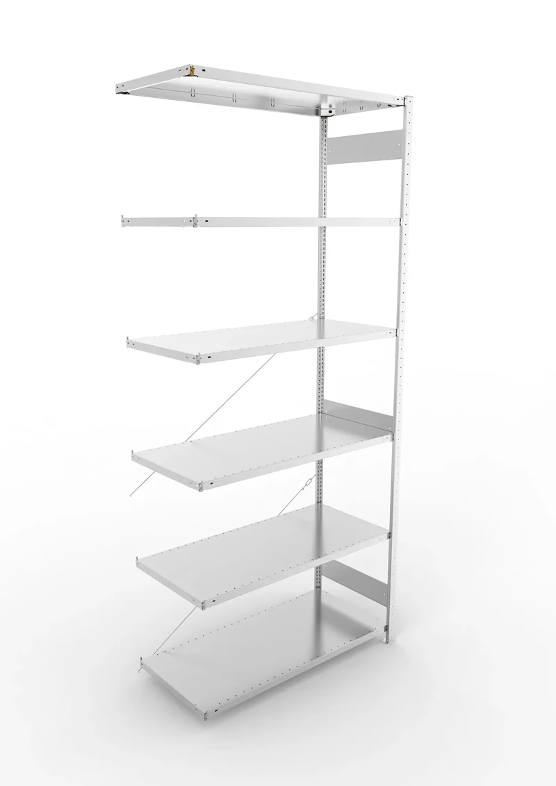 Fachbodenregal META Clip Anbauregal – 230 kg Fachlast