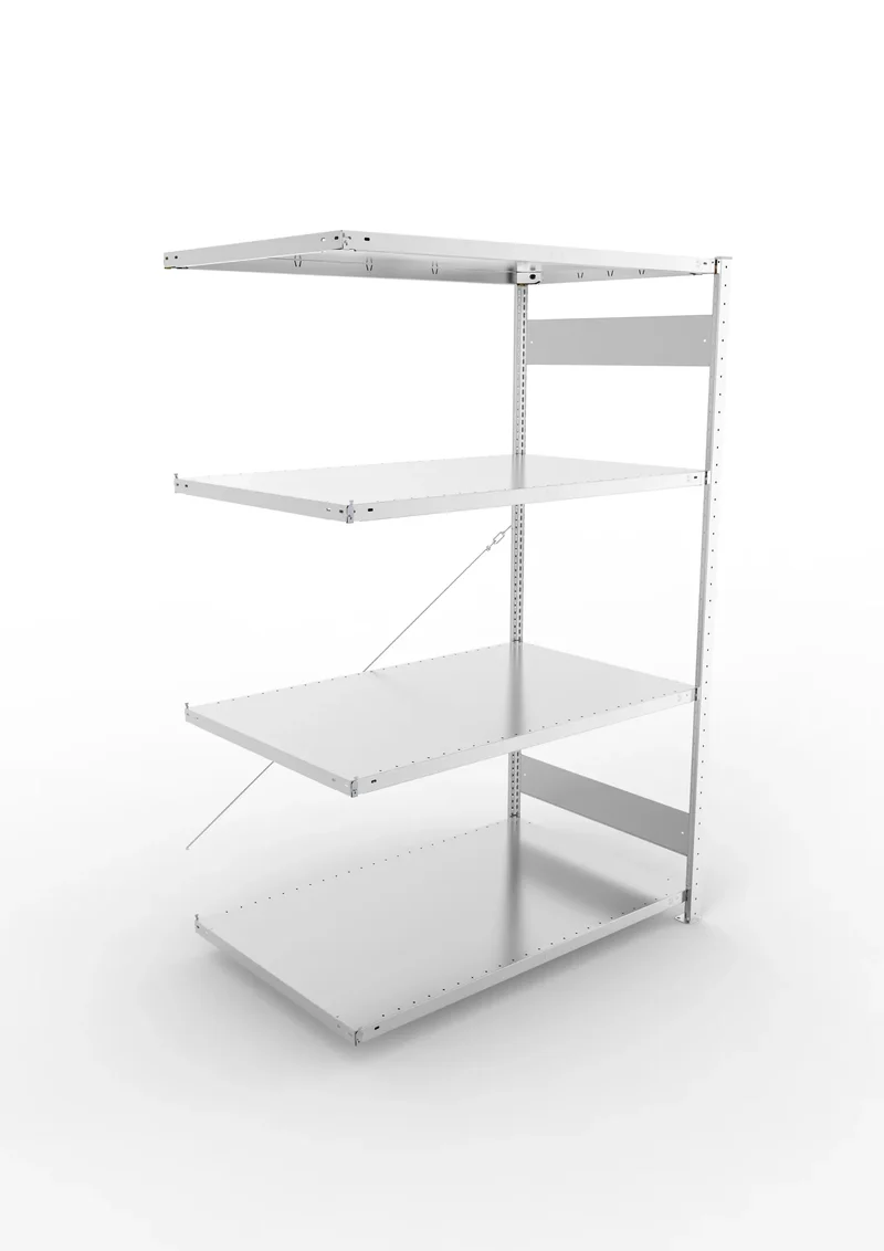 Fachbodenregal META Clip Anbauregal – 230 kg Fachlast