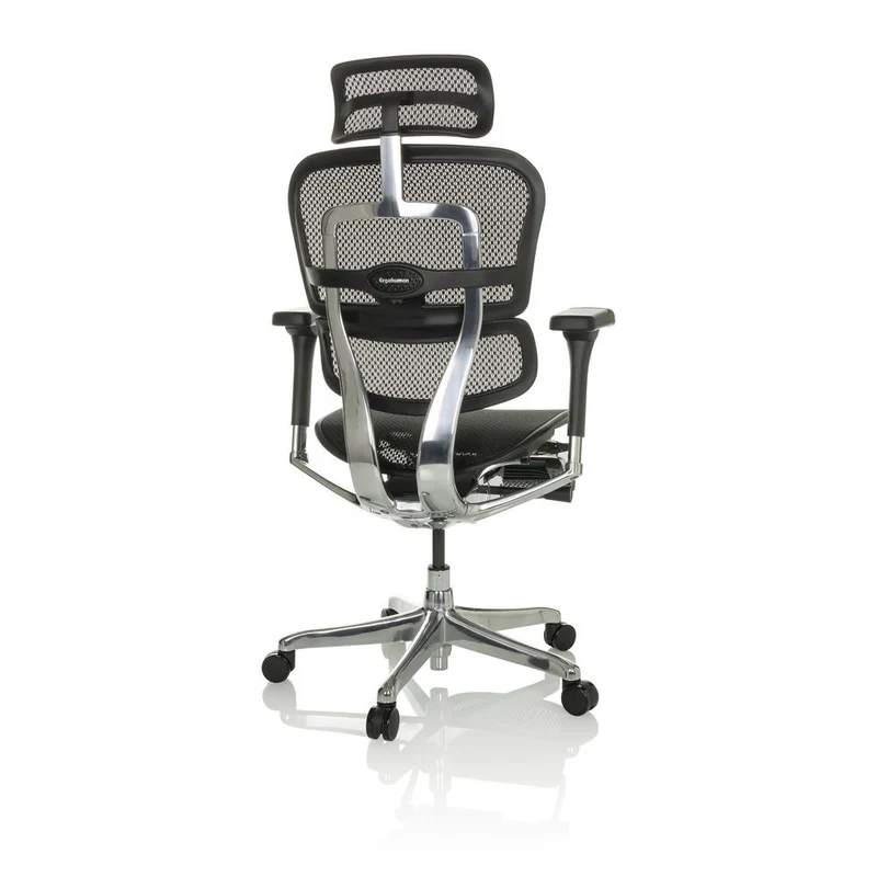B-Ware hjh OFFICE Bürostuhl Chefsessel ERGOHUMAN PLUS LEGPRO I schwarz mit Beinablage