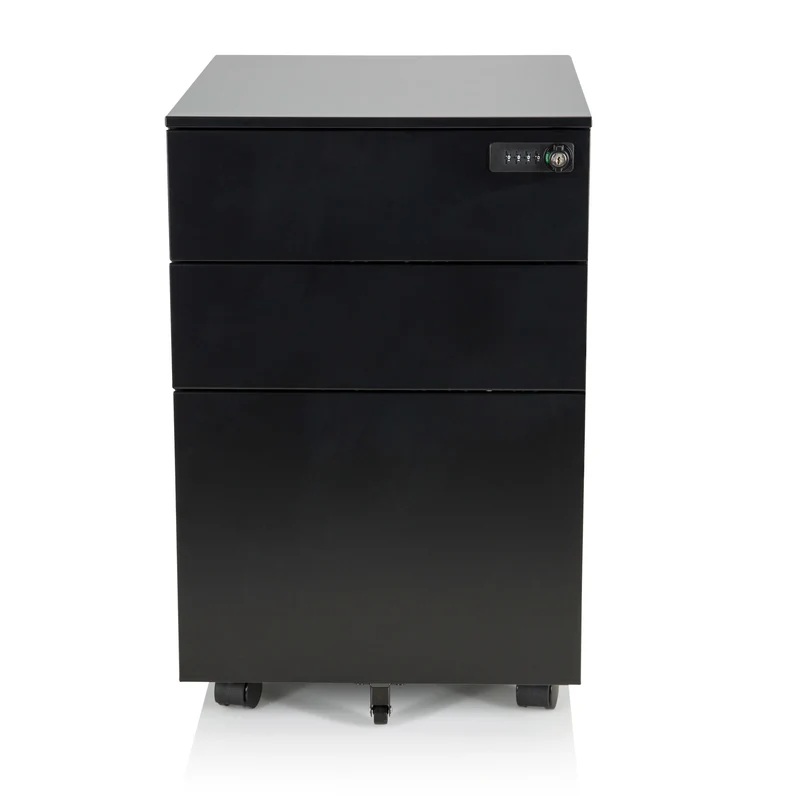 B-Ware hjh OFFICE Rollcontainer COLOR OS I Schrank Metall schwarz Zahlenschloss Büro