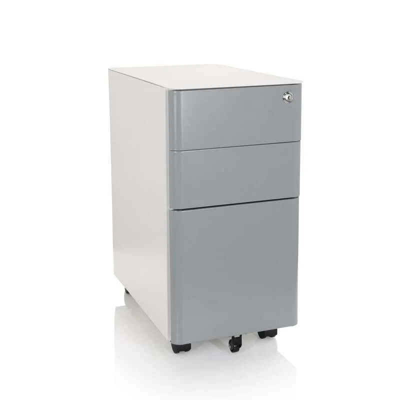 B-Ware hjh OFFICE Rollcontainer Container Schublade Metall weiß grau Hängeregistratur