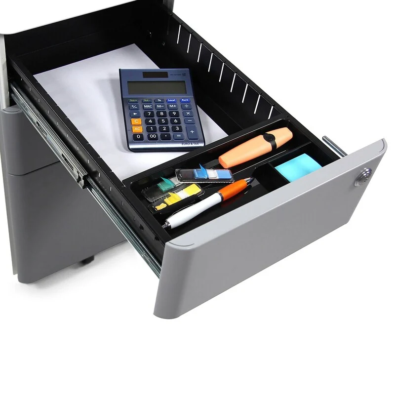 B-Ware hjh OFFICE Rollcontainer Container Schublade Metall weiß grau Hängeregistratur