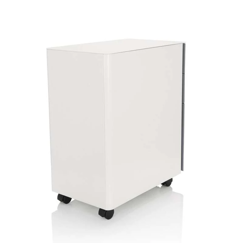B-Ware hjh OFFICE Rollcontainer Container Schublade Metall weiß grau Hängeregistratur