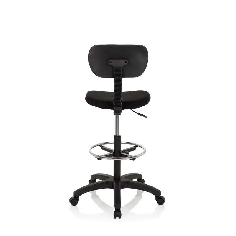 B-Ware hjh OFFICE Arbeitsstuhl TOP WORK 05 Hocker schwarz Stoff höhenverstellbar 100kg