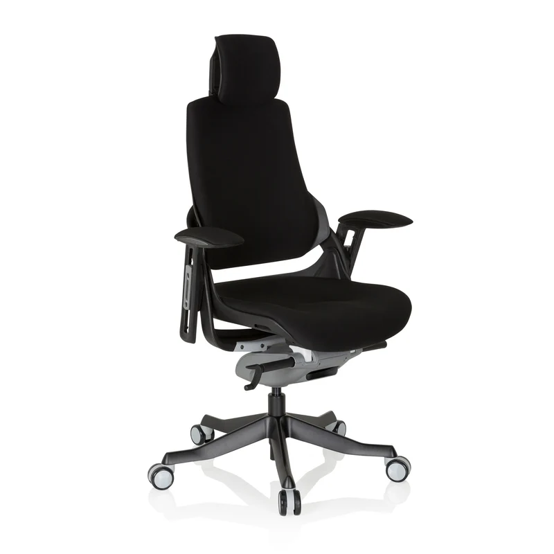 B-Ware hjh OFFICE Bürostuhl SPEKTRE BLACK Stoff höhenverstellbar mit Armlehnen