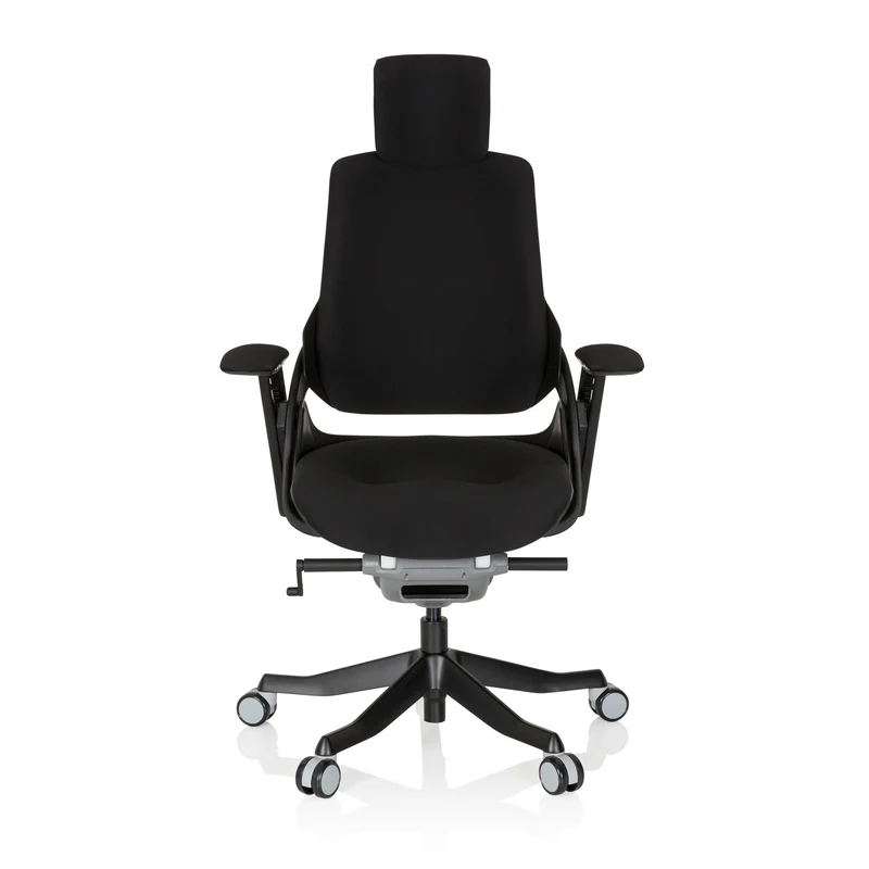 B-Ware hjh OFFICE Bürostuhl SPEKTRE BLACK Stoff höhenverstellbar mit Armlehnen