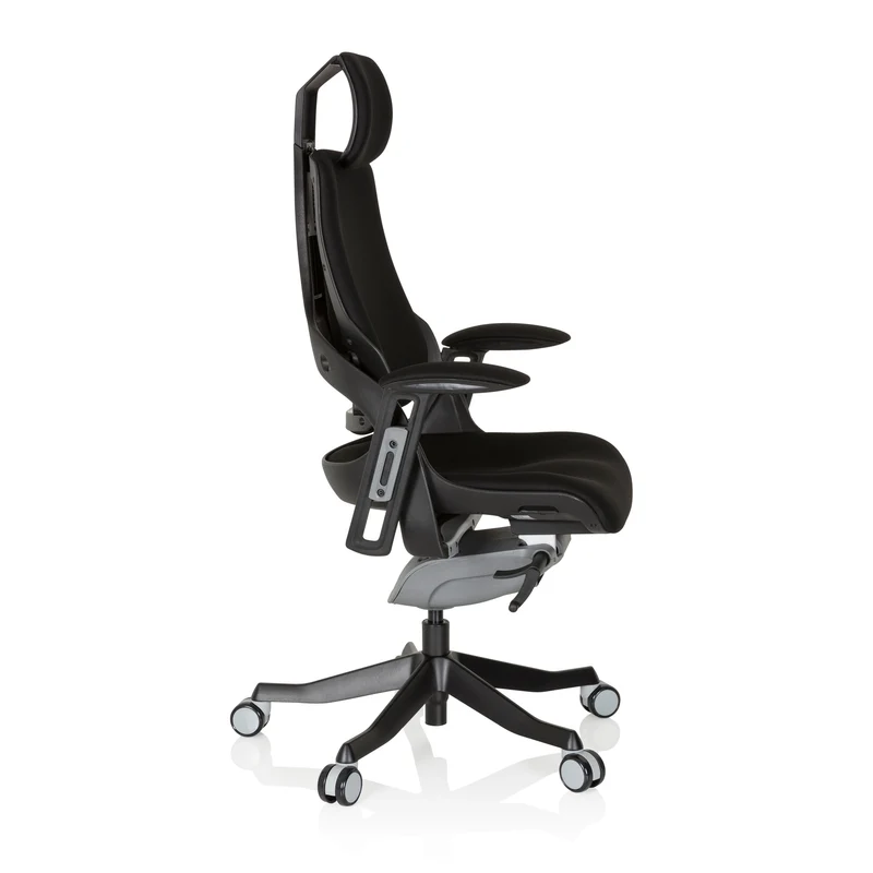 B-Ware hjh OFFICE Bürostuhl SPEKTRE BLACK Stoff höhenverstellbar mit Armlehnen