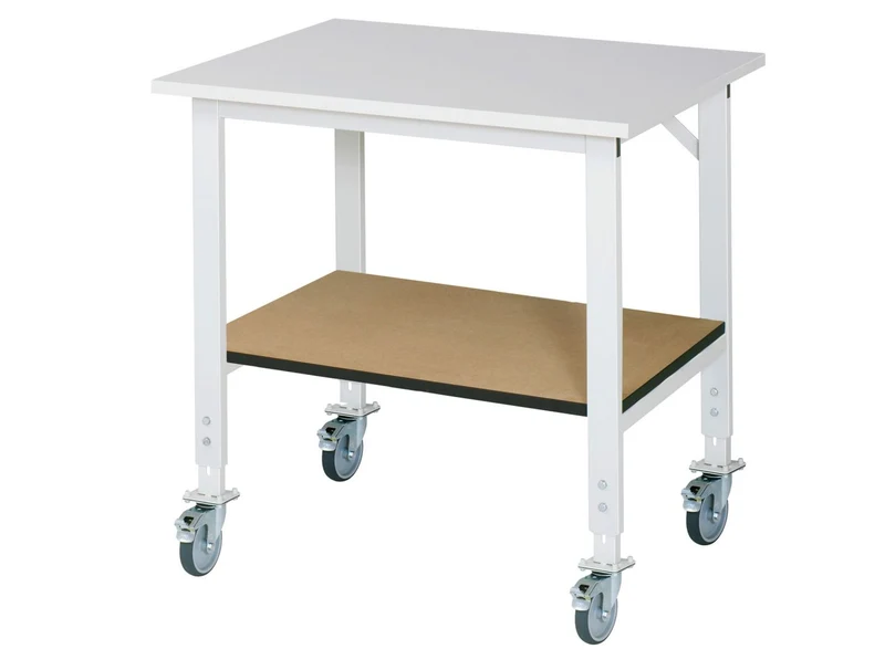 Arbeitstisch fahrbar 1.000 mm Breit mit verschiedenen Arbeitsplatten | Serie TOM
