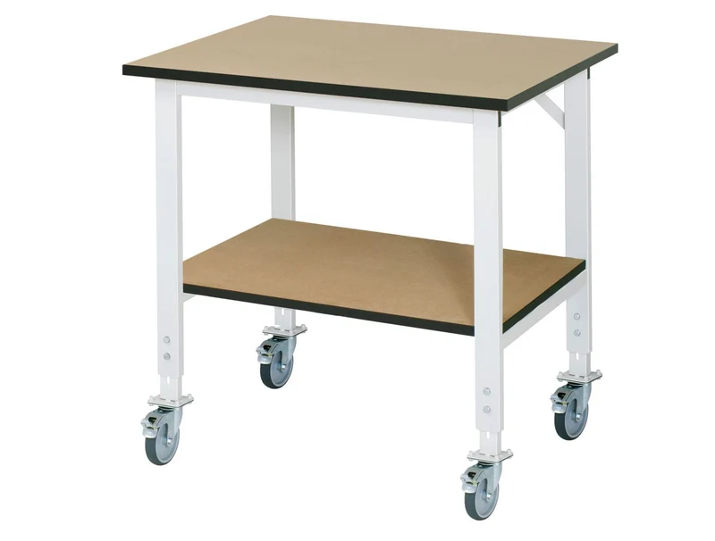 Arbeitstisch fahrbar 1.000 mm Breit mit verschiedenen Arbeitsplatten | Serie TOM