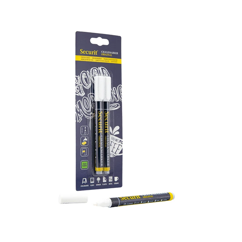Securit® Kreidemarker, 1-2mm, 2er-Set, Weiss