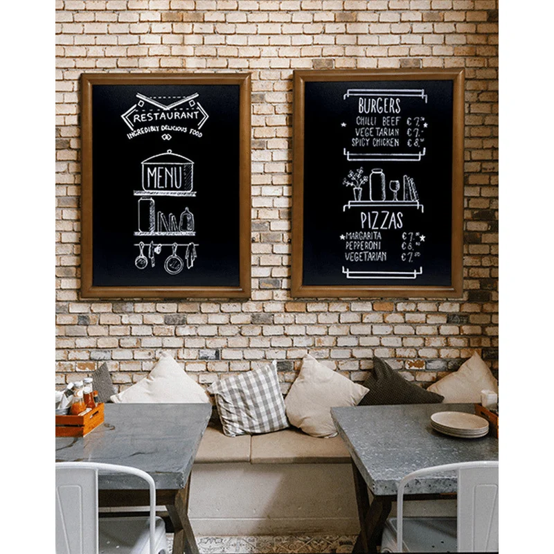 Securit® Kreidetafel mit Holzrahmen, Dunkelbraun, 70x90cm, Outdoor
