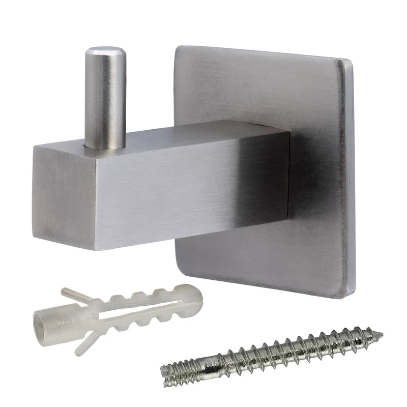 Wandhaken aus Edelstahl Quadratisch - Länge: 40mm