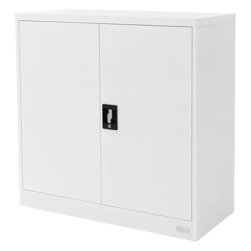 ML-Design | Aktenschrank abschließbar 90x40x90 cm aus Stahl, Büroschrank mit 2 Türen
