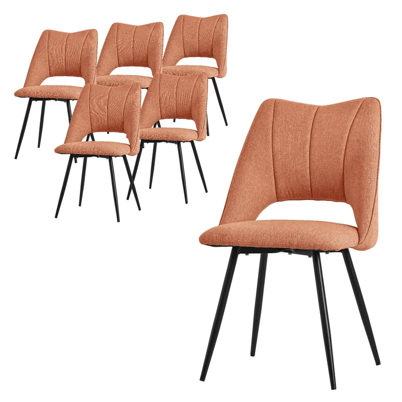 Esszimmerstuhl Küchenstuhl 2er Set gepolstert mit offenem Rücken ML-Design