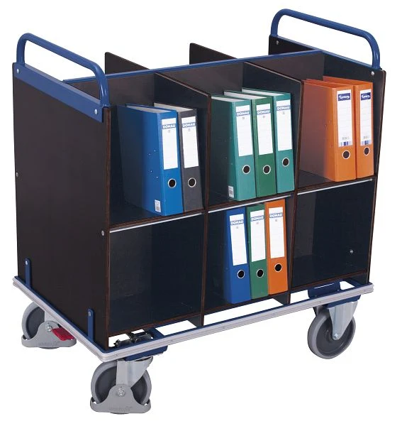 Aktenwagen VARIOFit mit 12 Fächern, Außenmaße: 1.105 x 700 x 1.185 mm