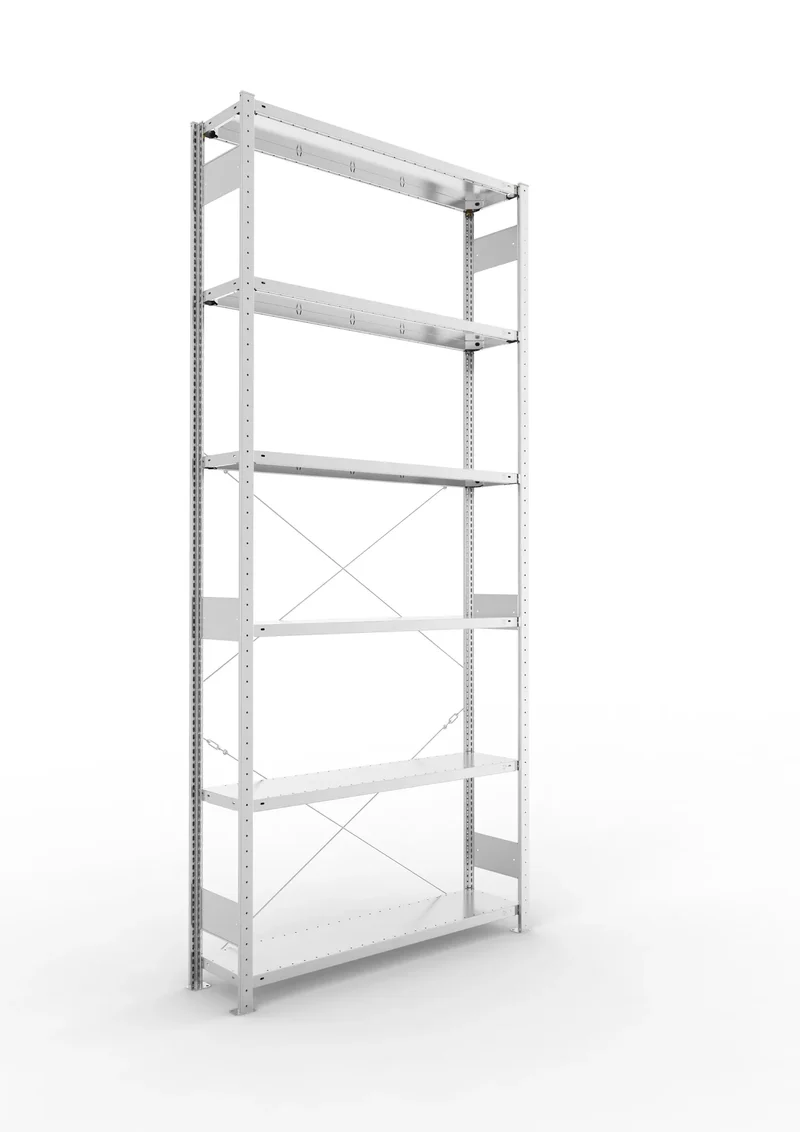 Fachbodenregal META Clip Grundregal – 230 kg Fachlast
